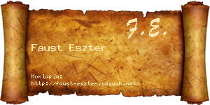 Faust Eszter névjegykártya