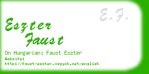 eszter faust business card